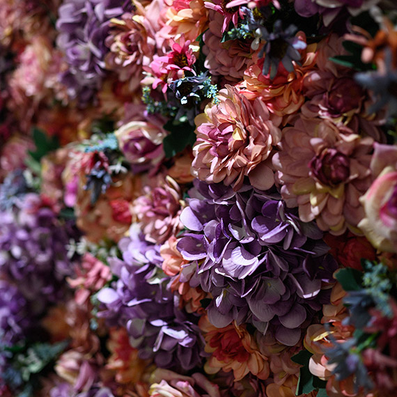 Lavender Garden Flower Wall Details