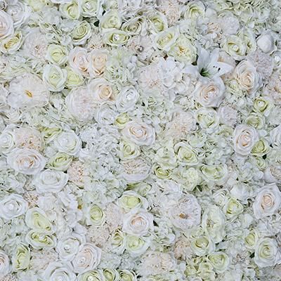 Lovely White Flower Wall Details
